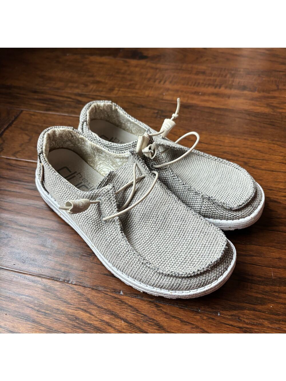 Hey Dudes Women’s Wendy Sox Boat Shoes Slip On Sz 8 Gray Speckled